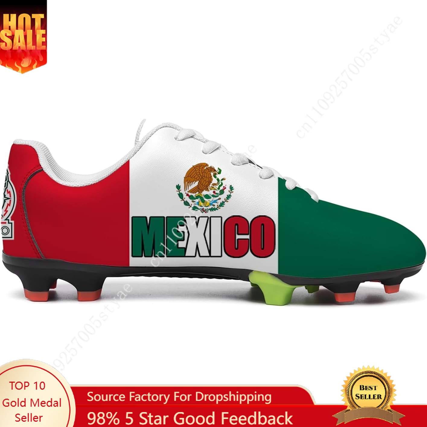 Oxford Lace Up Women - Mexico Vlag Mexicaanse Voetbalschoenen Heren Dames