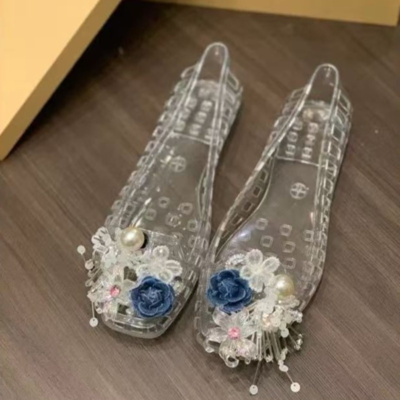 Mary Jane Shoes - Designer Schoenen Glamour PVC Transparant Gem