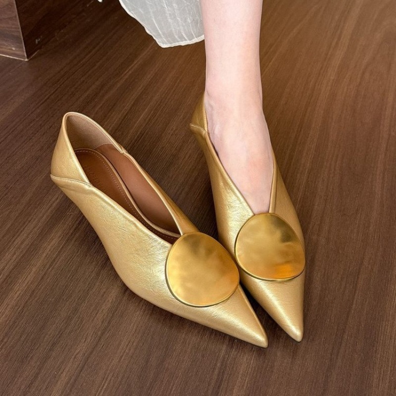 Women'S Heels - 2025 Lente Zomer Puntschoen Schoeisel Slip