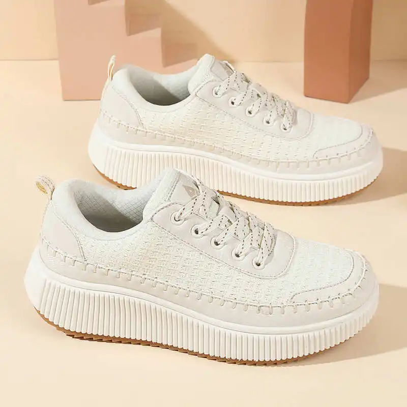 Women Shoes Made In Italy - Bruine schoenen Dames Flats Herfstlaarzen Sneakers