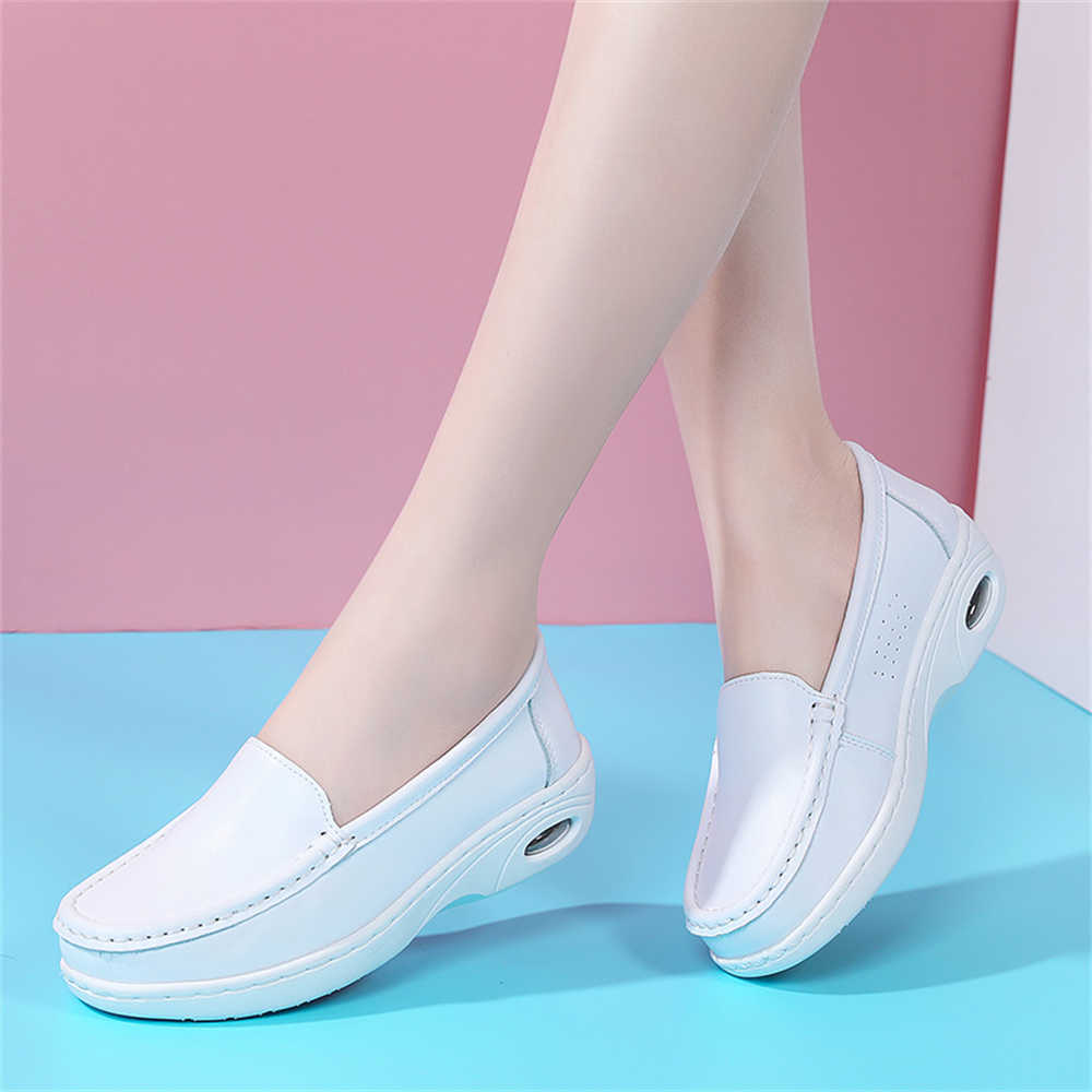 Women Shoes Types - Dikke witte zool hak schoenen Oxford