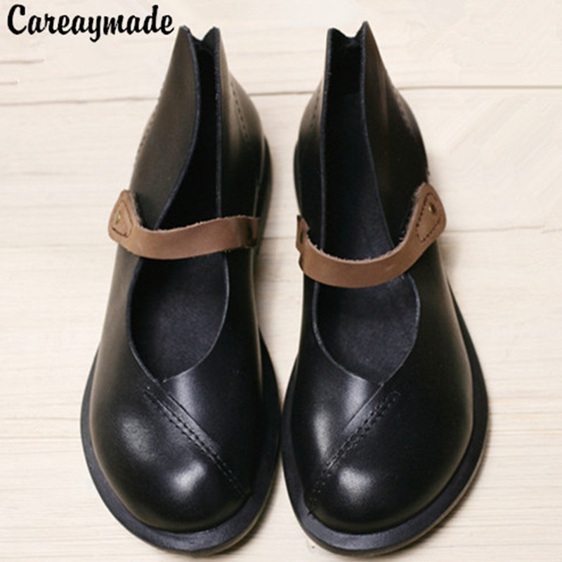 Women'S Shoes Quality - Careaymade-Nieuwe Half Enkel Korte Echt Lederen