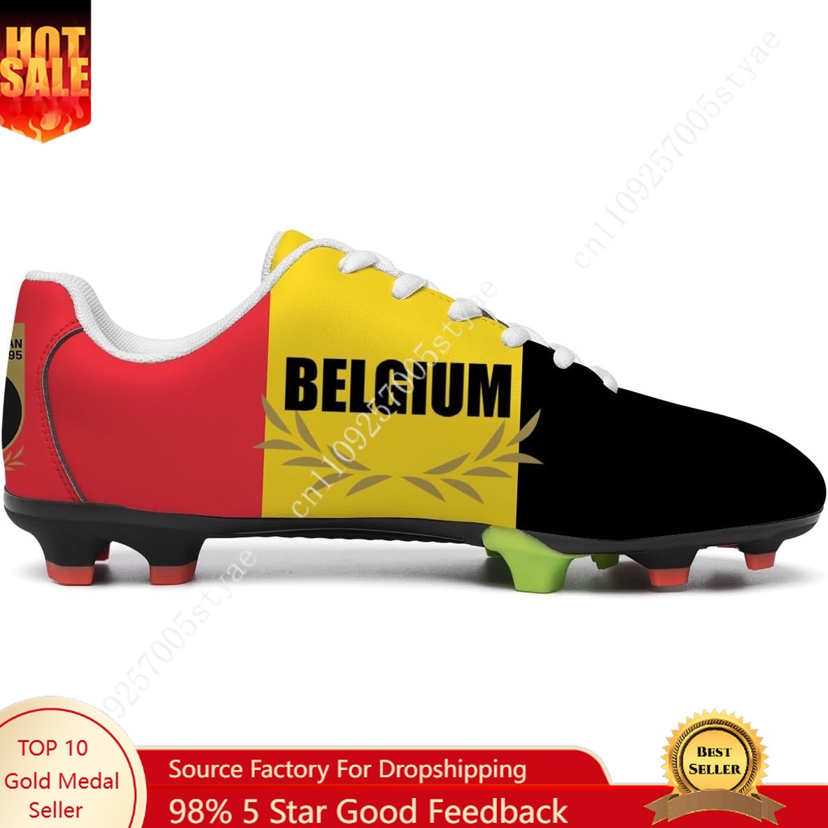 Oxford Lace Up Women - België Vlag Voetbalschoenen Heren Dames Voetbalschoen