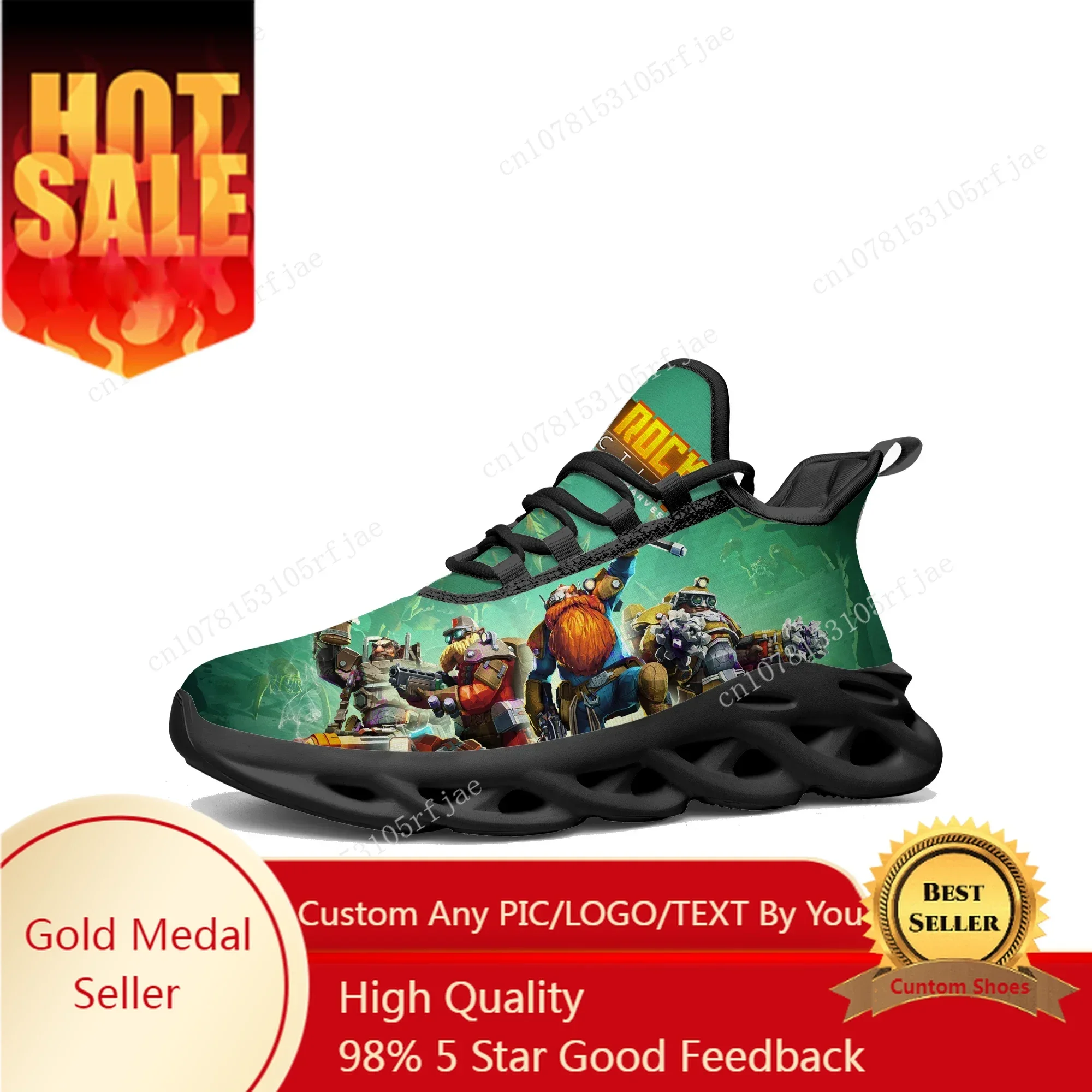 Women'S Shoes Running Sports - Deep Rock Galactic Flats Sneakers Cartoon