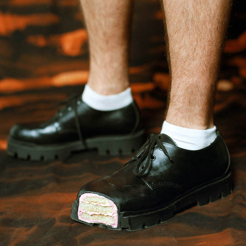 Oxford Lace Up Women - Cake Dikke Bodem Derby Schoenen Zwart