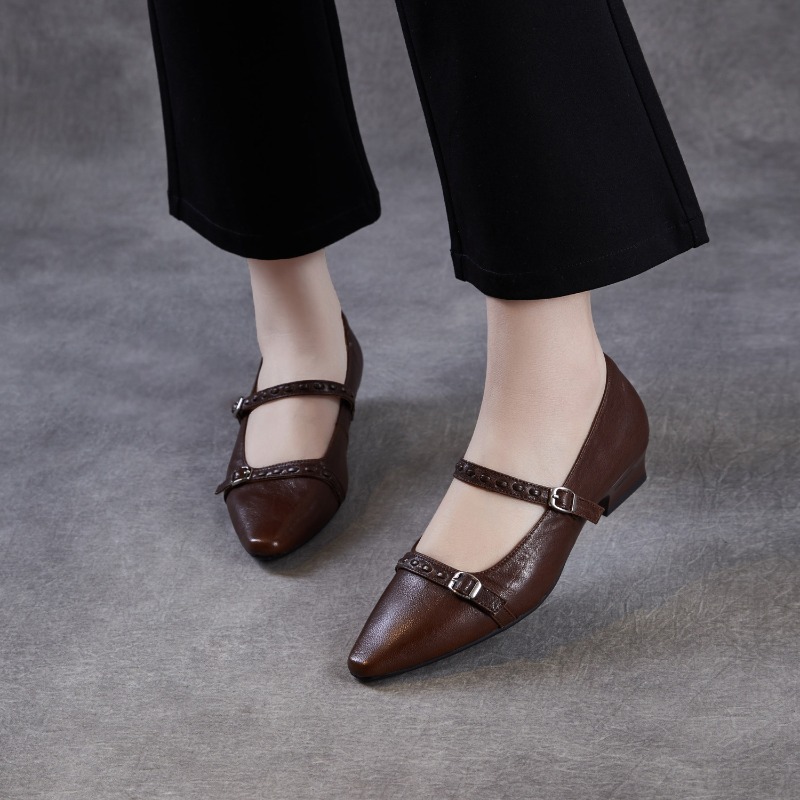 Bruin Zwart Korea Dames Flats  - Mary Jane Shoes recensie en prijs