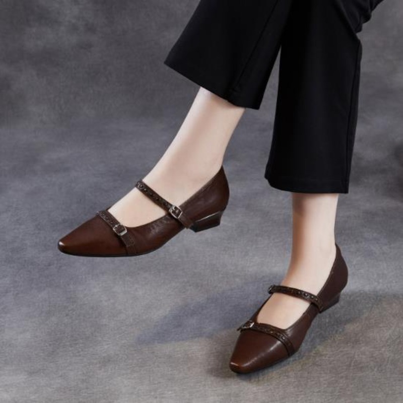 Bruin Zwart Korea Dames Flats  - Mary Jane Shoes recensie en prijs