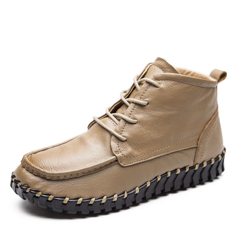 Echte Lederen Laarzen Vrouwen  - Oxford Lace Up Women recensie en prijs