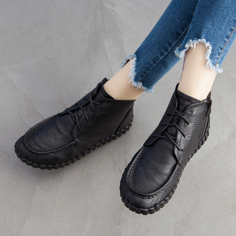 Echte Lederen Laarzen Vrouwen  - Oxford Lace Up Women recensie en prijs