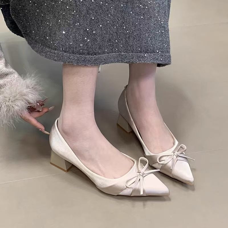 Retro halflange enkele schoene - Women'S Heels recensie en prijs