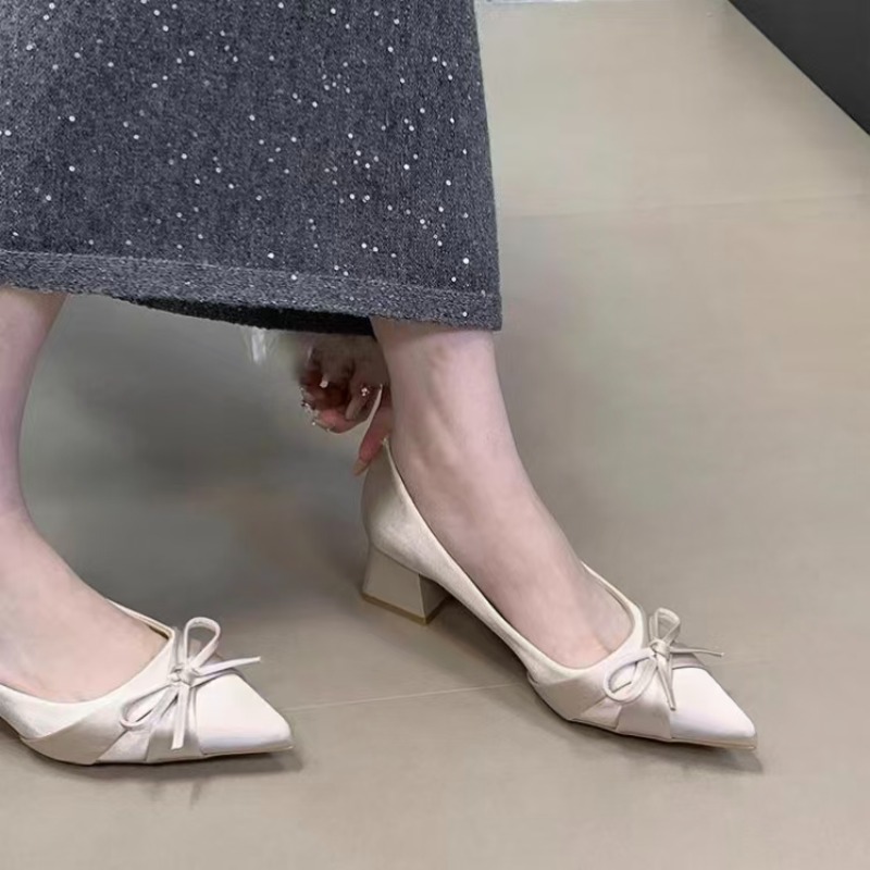 Retro halflange enkele schoene - Women'S Heels recensie en prijs