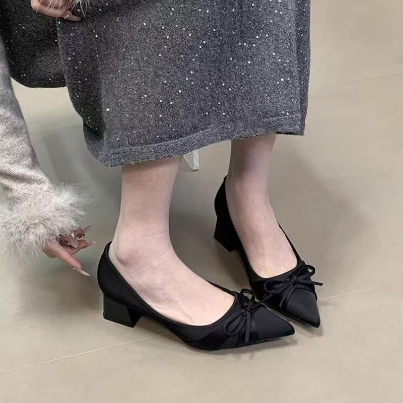 Retro halflange enkele schoene - Women'S Heels recensie en prijs