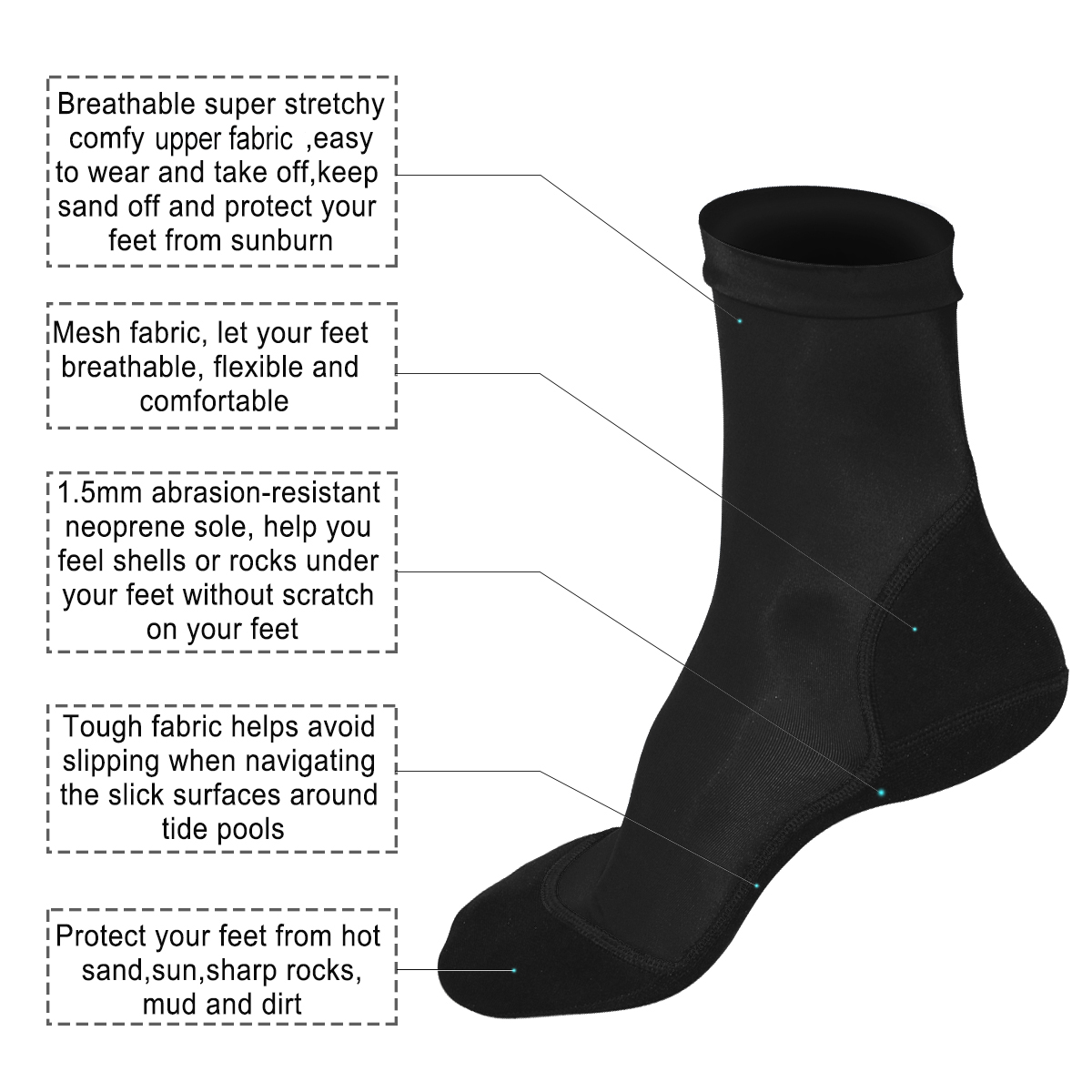 Neopreen vinsokken voor zandst - Women'S Shoes For Neuropathy recensie en prijs
