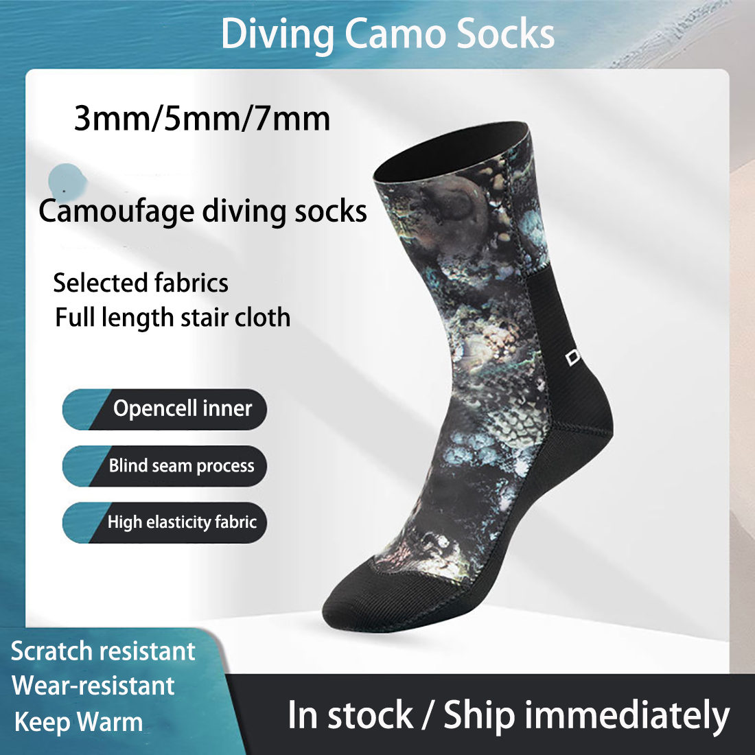 3/5/7mm Neopreen Camo Duiksokk - Women'S Shoes For Neuropathy recensie en prijs