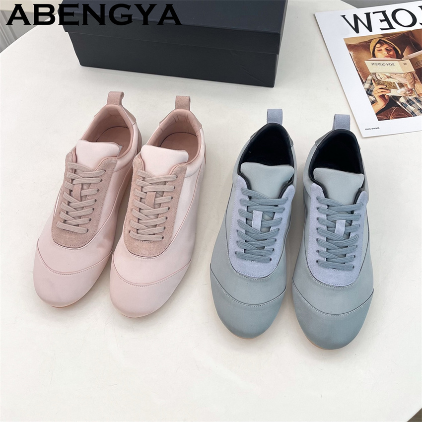 Roze satijnen ronde neus veter - Oxford Lace Up Women recensie en prijs