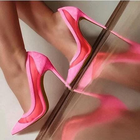 Sexy Naakt Roze Zwart Suède Me - Women'S Shoes Size 12 recensie en prijs