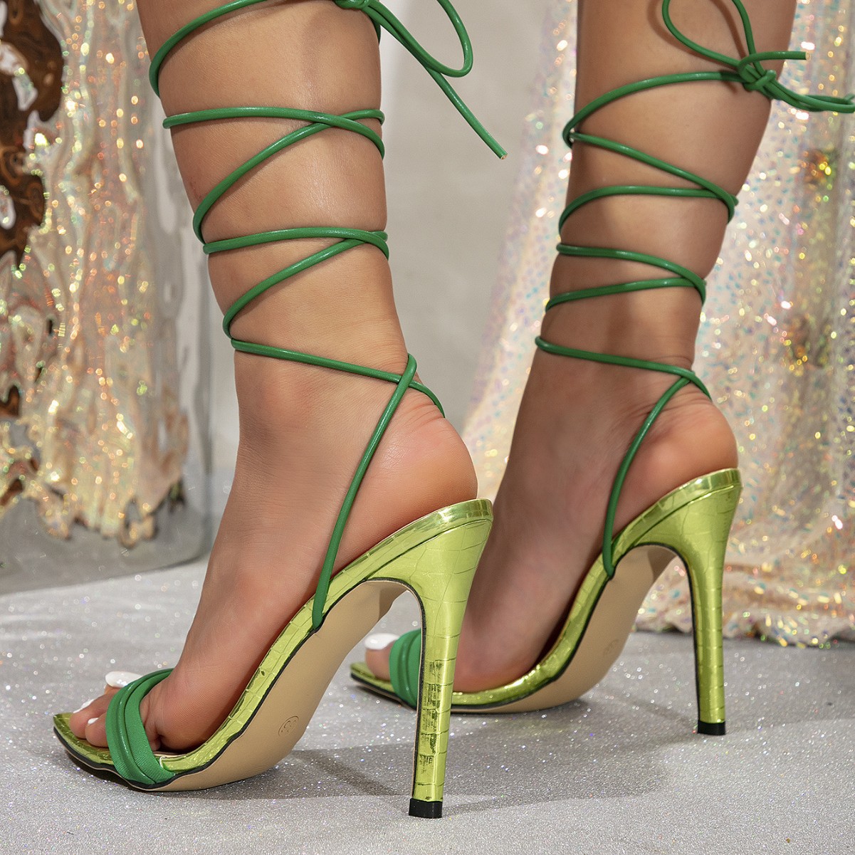 Dames groene hoge hakken sanda - Oxford Lace Up Women recensie en prijs