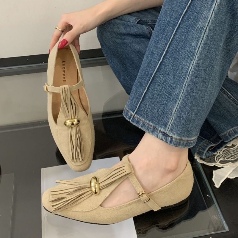 Faux Suede T-Type Flats Damesm - Women Shoes Types recensie en prijs